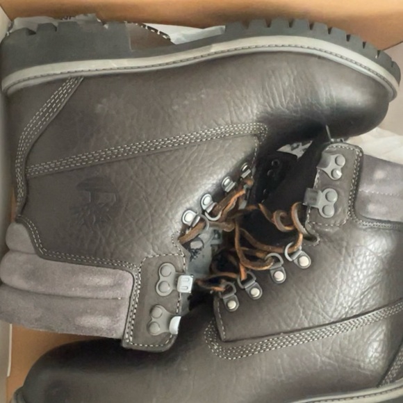 Timberland Dark Gray Leather Boots